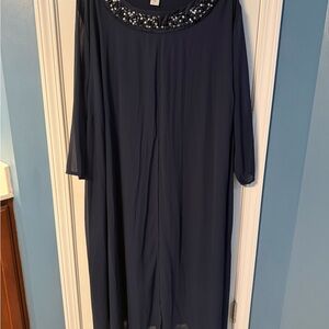 Catherines Midnight Blue Long Sleeve Dress